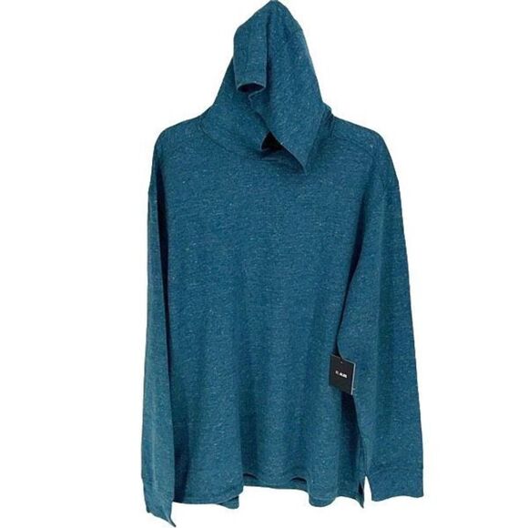 01.Algo Performance Sweater Men XXLarge Teal Blue Hoodie Sweatshirt Pullover SPF - Picture 1 of 10